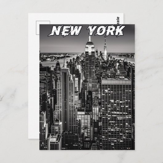 ニューヨークシティスカイライン ポストカード (正面/裏面)