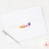 ニューヨークシティスカイライン ラウンドシール (封筒)