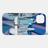 ニューヨークシティスカイライン |青3D Case-Mate iPhoneケース (裏面 (横))
