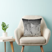 ニューヨークシティスカイライン | NYC |グレーと黒 クッション (椅子)