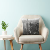 ニューヨークシティスカイライン | NYC |黒と白 クッション (椅子)