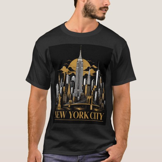 ニューヨークシティスカイライン Tシャツ (正面)