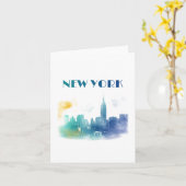 ニューヨークシティスカイラインNYCトラベルアメリカリバティ カード (黄色い花)