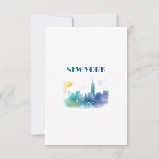 ニューヨークシティスカイラインNYCトラベルアメリカリバティ カード (正面)