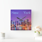 ニューヨークシティスクエアウォールクロック スクエア壁時計 (ホーム)