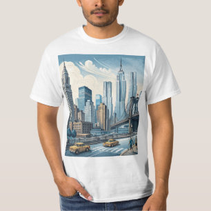 ニューヨークシティスケープT型 Tシャツ