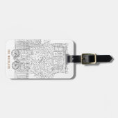 ニューヨークシティスタッフブラックアンドホワイトラゲッジタグ ラゲッジタグ (正面横)