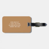 ニューヨークシティスタッフブラックアンドホワイトラゲッジタグ ラゲッジタグ (裏面横)