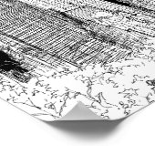 ニューヨークシティセンターパークスカイライントラベルスケッチ ポスター (角)