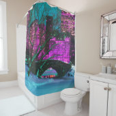 ニューヨークシティセントラルパークウィンターランドスケープ シャワーカーテン (インサイチュ)