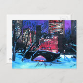 ニューヨークシティセントラルパークウィンター ポストカード (正面/裏面)