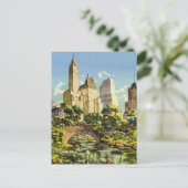 ニューヨークシティセントラルパークヴィンテージポスター ポストカード (スタンド正面)