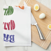 ニューヨークシティタイポグラフィックNYCイニシャル キッチンタオル (四つ折り)