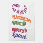 ニューヨークシティタイポグラフィックNYCイニシャル キッチンタオル (縦)