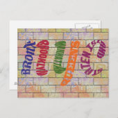 ニューヨークシティタイポグラフィックNYCイニシャル ポストカード (正面/裏面)