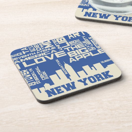 ニューヨークシティタイポグラフィポスター コースター (左側)