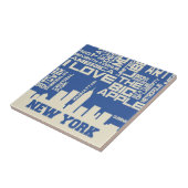 ニューヨークシティタイポグラフィポスター タイル (側面)