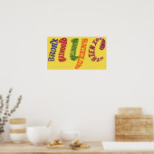 ニューヨークシティタイポグラフィNYCポスタープリント ポスター (キッチン)