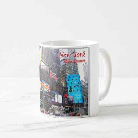 ニューヨークシティタイムスクエア – 統一された州- コーヒーマグカップ (正面右)