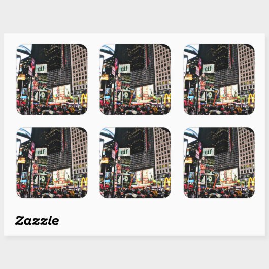 ニューヨークシティタイムズスクエアステッカー スクエアシール (シート)