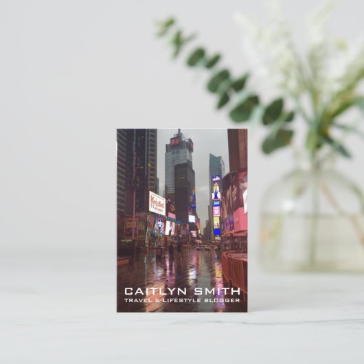 ニューヨークシティタイムズスクエアトラベルツーリズム写真集 名刺 (スタンド正面)