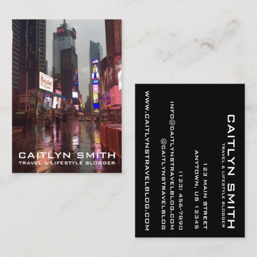 ニューヨークシティタイムズスクエアトラベルツーリズム写真集 名刺 (正面/裏面)