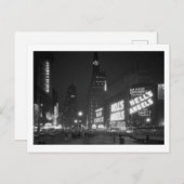 ニューヨークシティタイムズスクエア1930インスパイア年 ポストカード (正面/裏面)