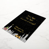 ニューヨークシティタクシーシティクリスマスカード 箔シーズンカード (回転した状態)