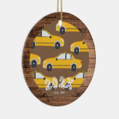 ニューヨークシティタクシー名前をカスタムする – 年 セラミックオーナメント (右)