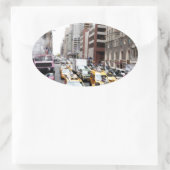 ニューヨークシティタクシー 楕円形シール (バッグ)