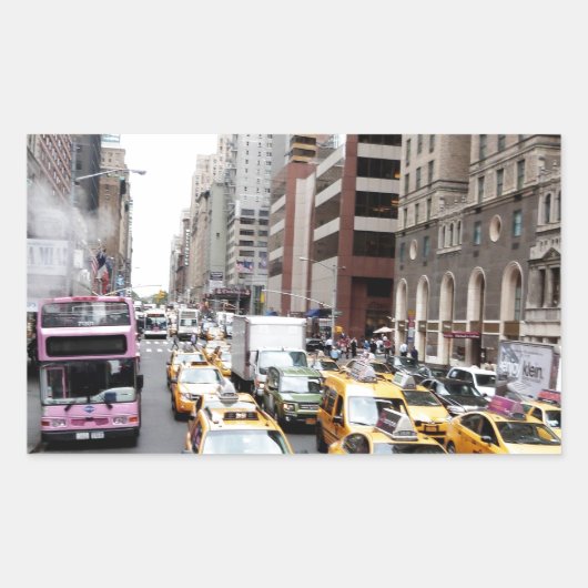 ニューヨークシティタクシー 長方形シール (正面)