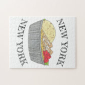 ニューヨークシティチキンライスハラールカートカートプラッターフード ジグソーパズル (横)