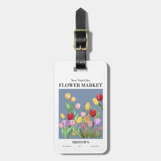 ニューヨークシティチューリップフラワーマーケットミッドタウン ラゲッジタグ (正面縦)