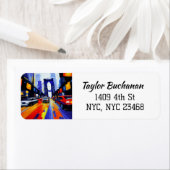 ニューヨークシティテーマ忙しのシティ通り ラベル (インサイチュ)