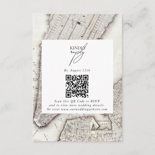 ニューヨークシティデスティネーションニューヨーク結婚ズ エンクロージャーカード (正面)