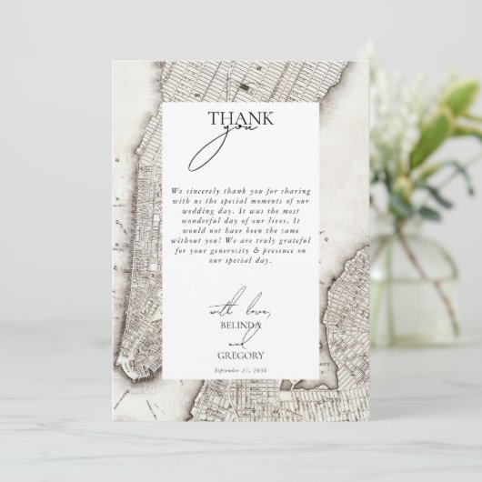 ニューヨークシティデスティネーションニューヨーク結婚ズ サンキューカード (スタンド正面)