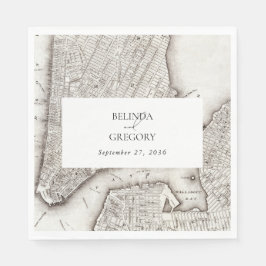 ニューヨークシティデスティネーションニューヨーク結婚ズ スタンダードランチョンナプキン