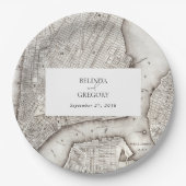 ニューヨークシティデスティネーションニューヨーク結婚ズ ペーパープレート (正面)