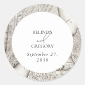 ニューヨークシティデスティネーションニューヨーク結婚ズ ラウンドシール (正面)