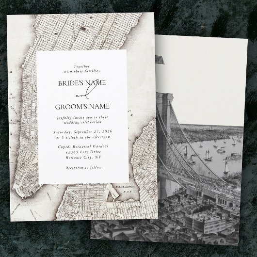 ニューヨークシティデスティネーションニューヨーク結婚ズ 招待状