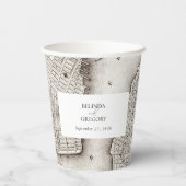 ニューヨークシティデスティネーションニューヨーク結婚ズ 紙コップ (裏面)