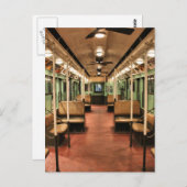 ニューヨークシティトロリーカーヴィンテージ ポストカード (正面/裏面)