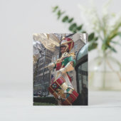 ニューヨークシティドラマー少年クリスマスホリデイNYC シーズンポストカード (スタンド正面)