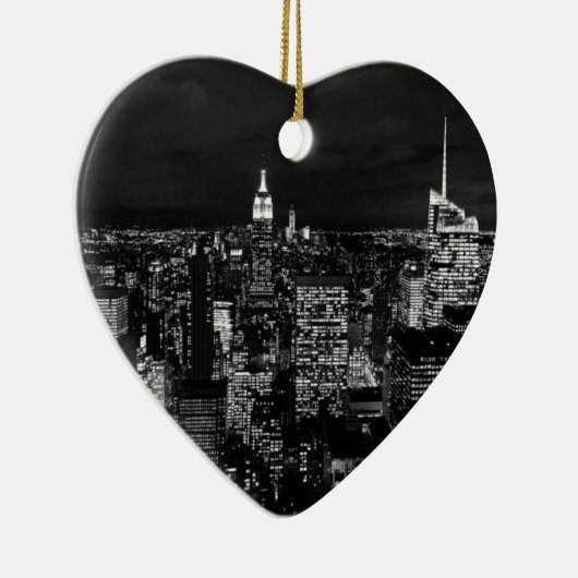 ニューヨークシティナイトスカイライン セラミックオーナメント (右)
