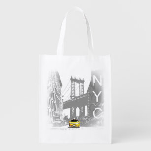 ニューヨークシティニューヨークイエロータクシーアーポップ・アートのト エコバッグ