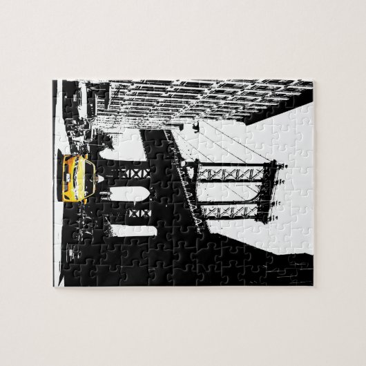 ニューヨークシティニューヨークイエロータクシーアーポップ・アートのト ジグソーパズル (横)