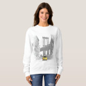 ニューヨークシティニューヨークイエロータクシーアーポップ・アートのト スウェットシャツ (正面フル)