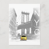 ニューヨークシティニューヨークイエロータクシーアーポップ・アートのト ポストカード (正面)