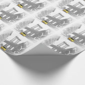 ニューヨークシティニューヨークイエロータクシーアーポップ・アートのト ラッピングペーパー (角)