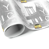 ニューヨークシティニューヨークイエロータクシーアーポップ・アートのト ラッピングペーパー (ロールコーナー)